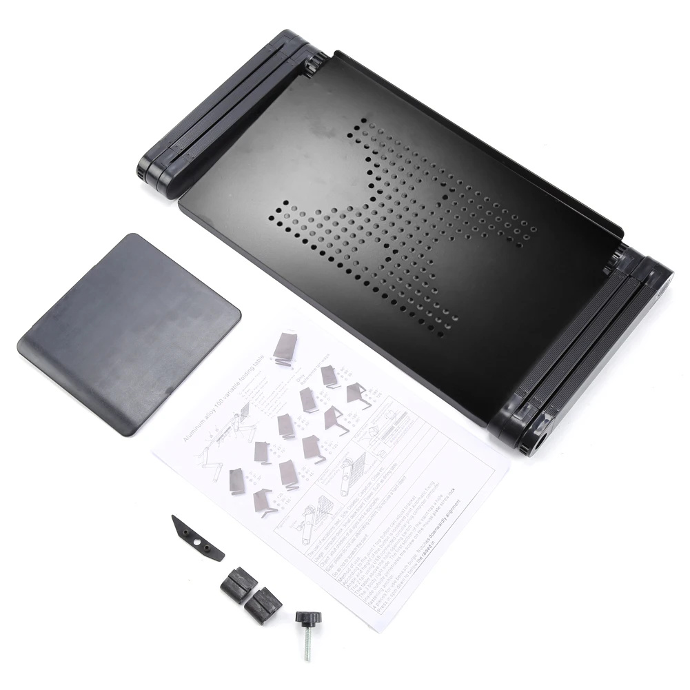 

Protable Foldable Aluminum Laptop Notebook Desk Table Mouse Tray
