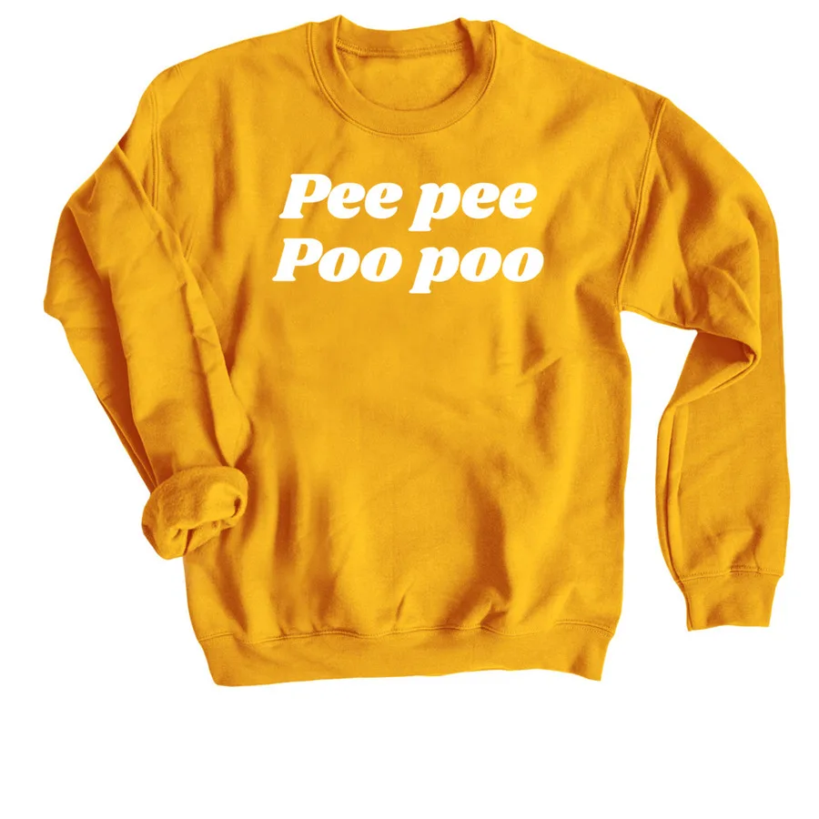 

Pee Pee Poo Poo funny graphic pure cotton casual warmer new style sweatshirt young girl quote pullovers grunge tumblr street top