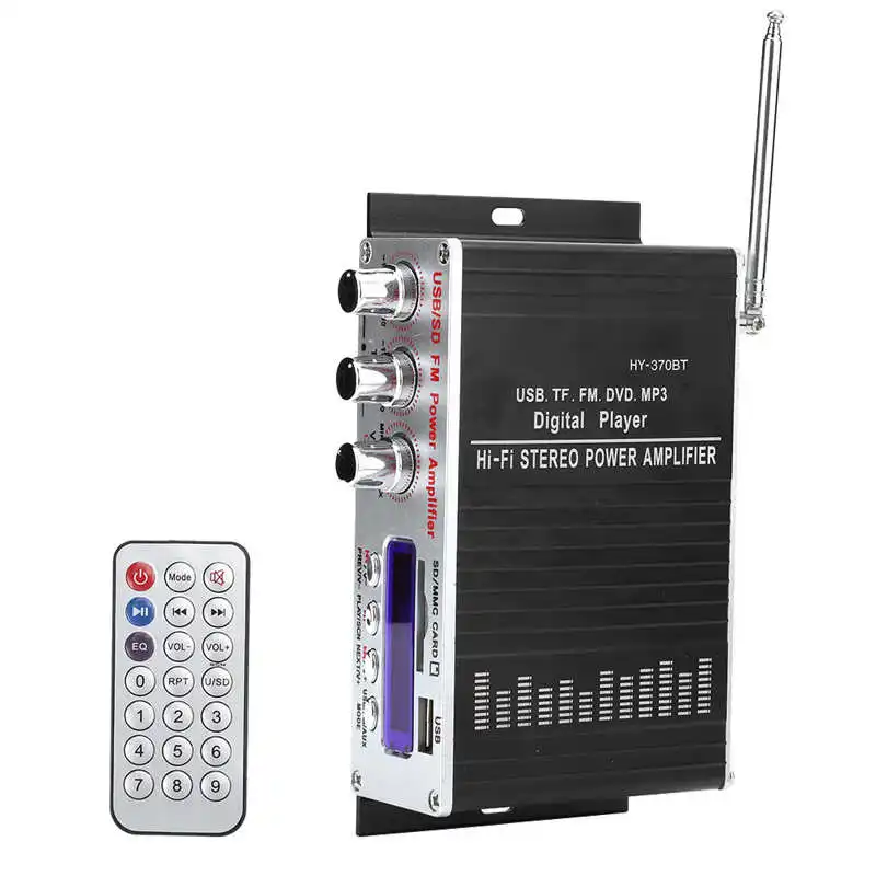 Домашний Bluetooth усилитель мощности HIFI стерео автомобильный FM аудио цифровой плеер