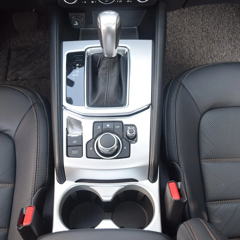 

1Set for Mazda CX-5 CX5 2017 - 2020 Car Gear Shift Box Central Control Panel Cover Cup Holder Sticker Trim Strip