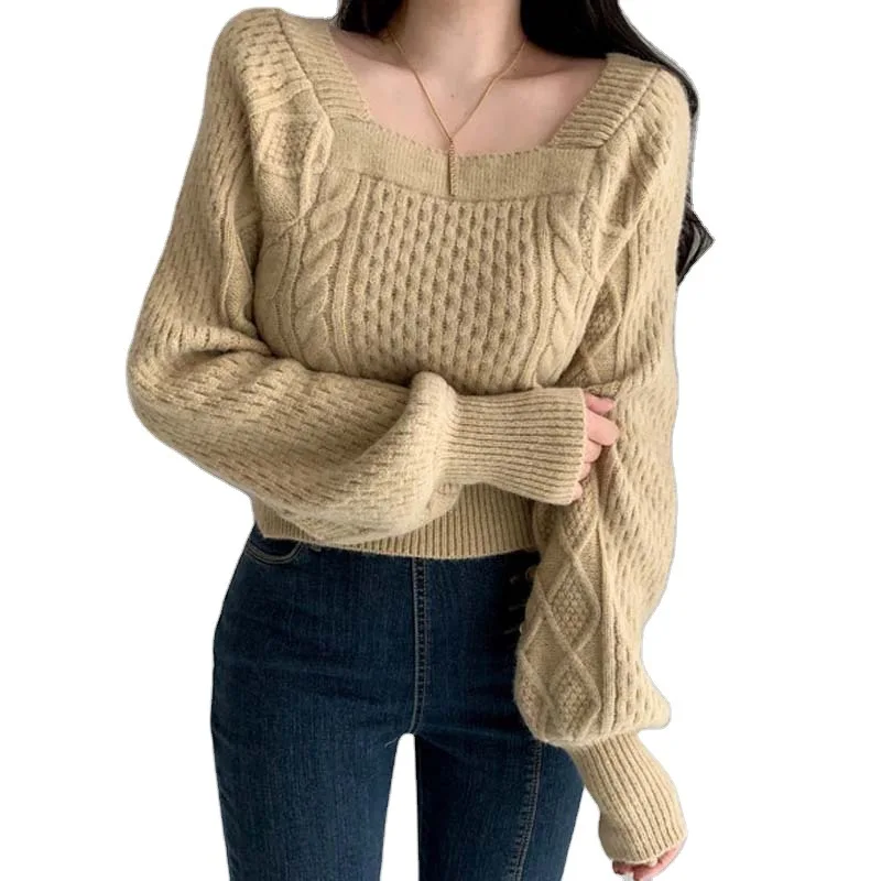 

New Female Sweater Women Winter Pullover Knitting Overszie Long Sleeve Girls Tops Loose Sweaters Knitted Outerwear Thin Sexy