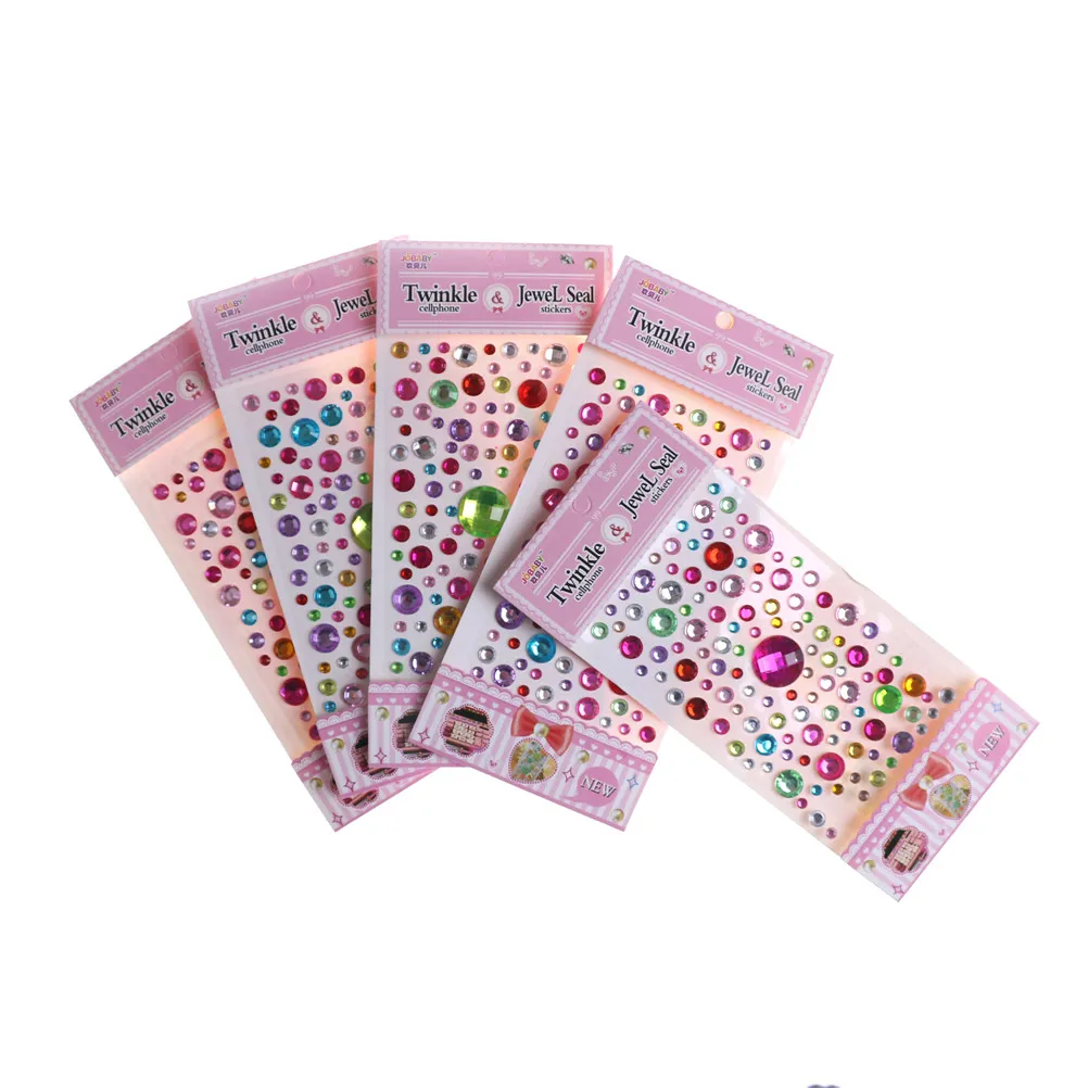 

1Sheet Crystals Rhinestones Car Decor Decal Styling Accessories Mobile Art Diamond Self Adhesive Sticker PVC Decorative Stickers