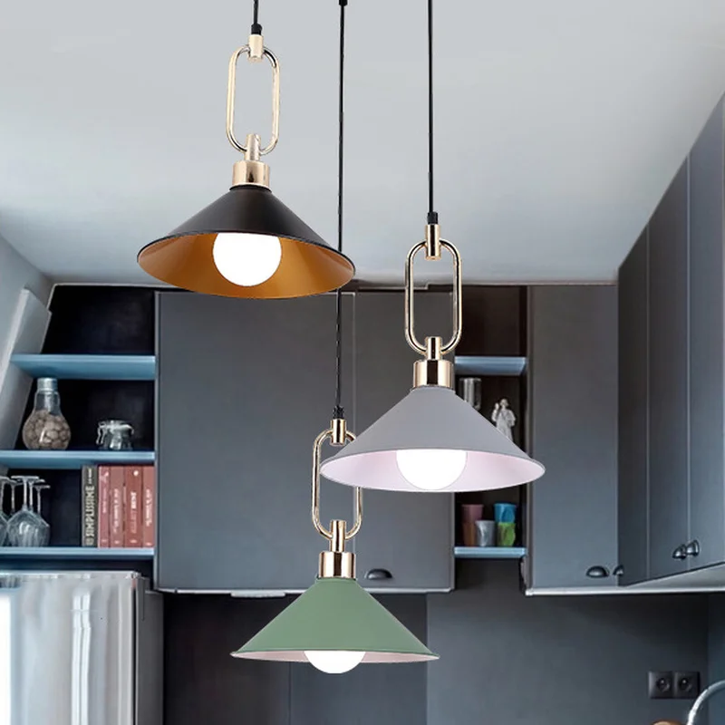 Красочный промышленный Ретро стиль ресторанная кухонная домашняя лампа