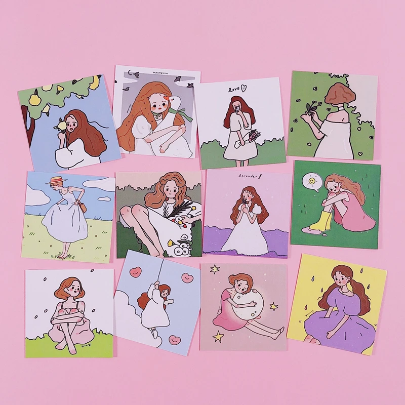 Ins стильная наклейка для открыток мультяшная фотонаклейка ручной аккаунт альбом