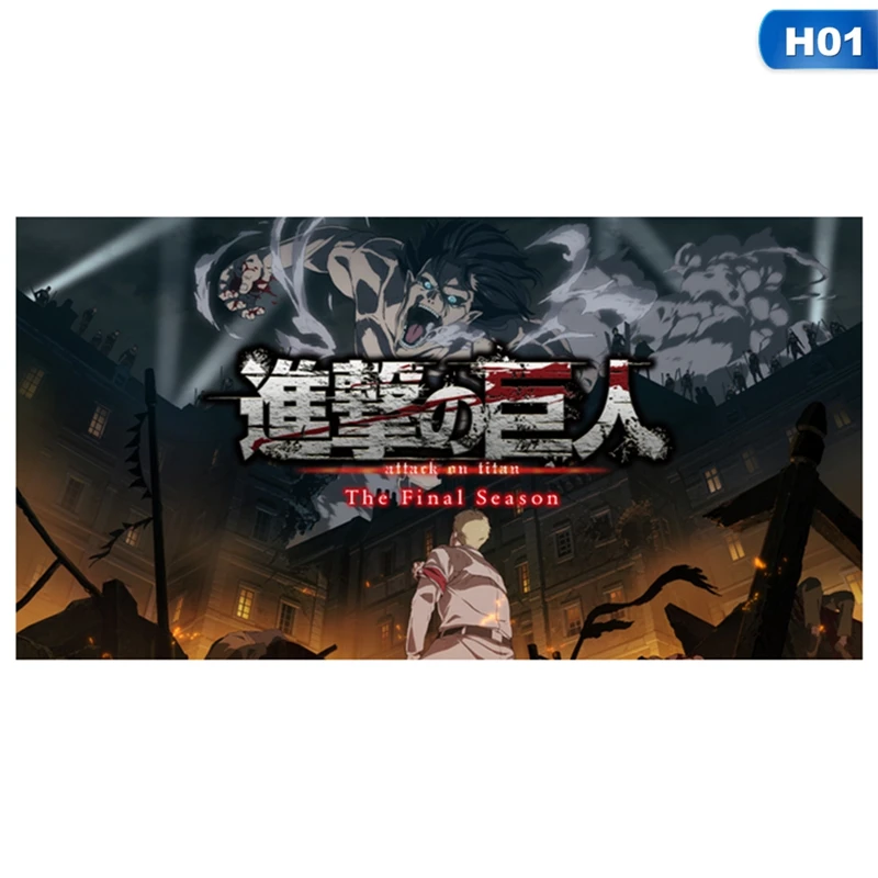 

Attack On Titan Posters Japanese Anime Kraft Paper Prints Clear Image Room Bar Home Art Painting Wall Sticker