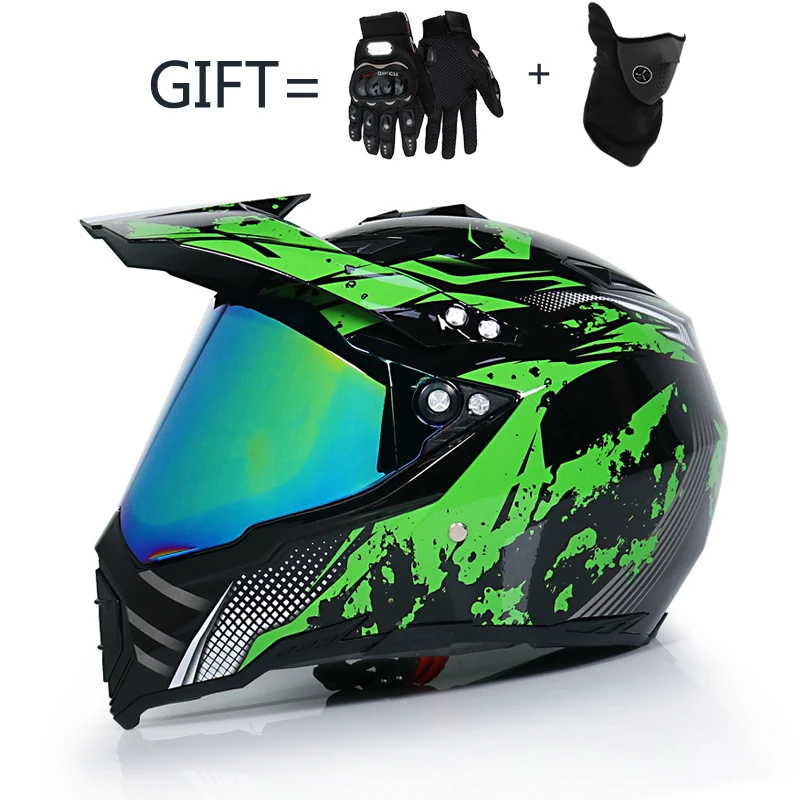 Высокое качество мотоциклетный шлем с полным лицом для мотокросса ATV в горошек |