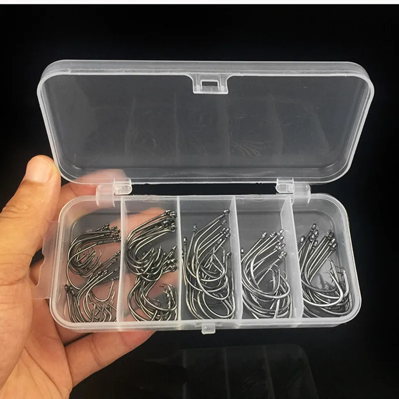 

75 шт./корт. 5 размеров офсетный спортивный круглый фрикционер Осьминог Рыболовный крючок из высокоуглеродистой стали 1 #, 1/0 #, 2/0 #, 3/0 #, 4/0 #