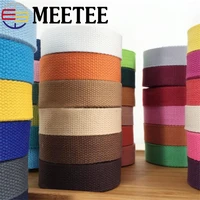 10yard meetee 2 5cm width thick 2mm cotton ribbon canvas webbing tape for bags strap belt sewing clothing diy craft accessories