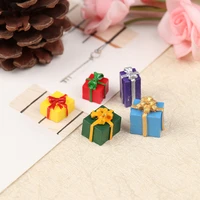 5pcs dollhouse miniature 112 scale christmas gift box pretend play mini doll house furniture decoration accessories toys