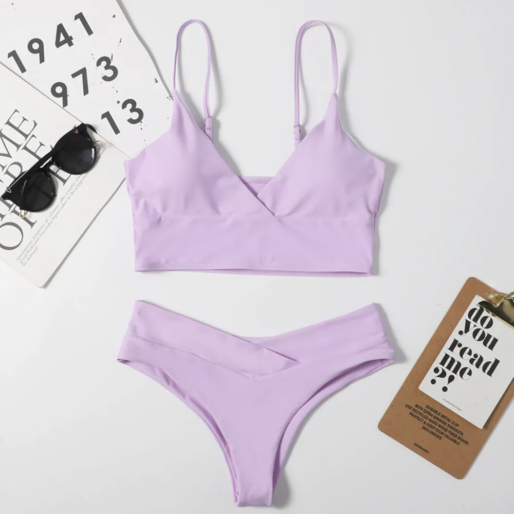 

sport bikini maillot de bain femme wrap bikinis 2021 mujer push up high waisted women swimsuits sexy bathing suit women tube top