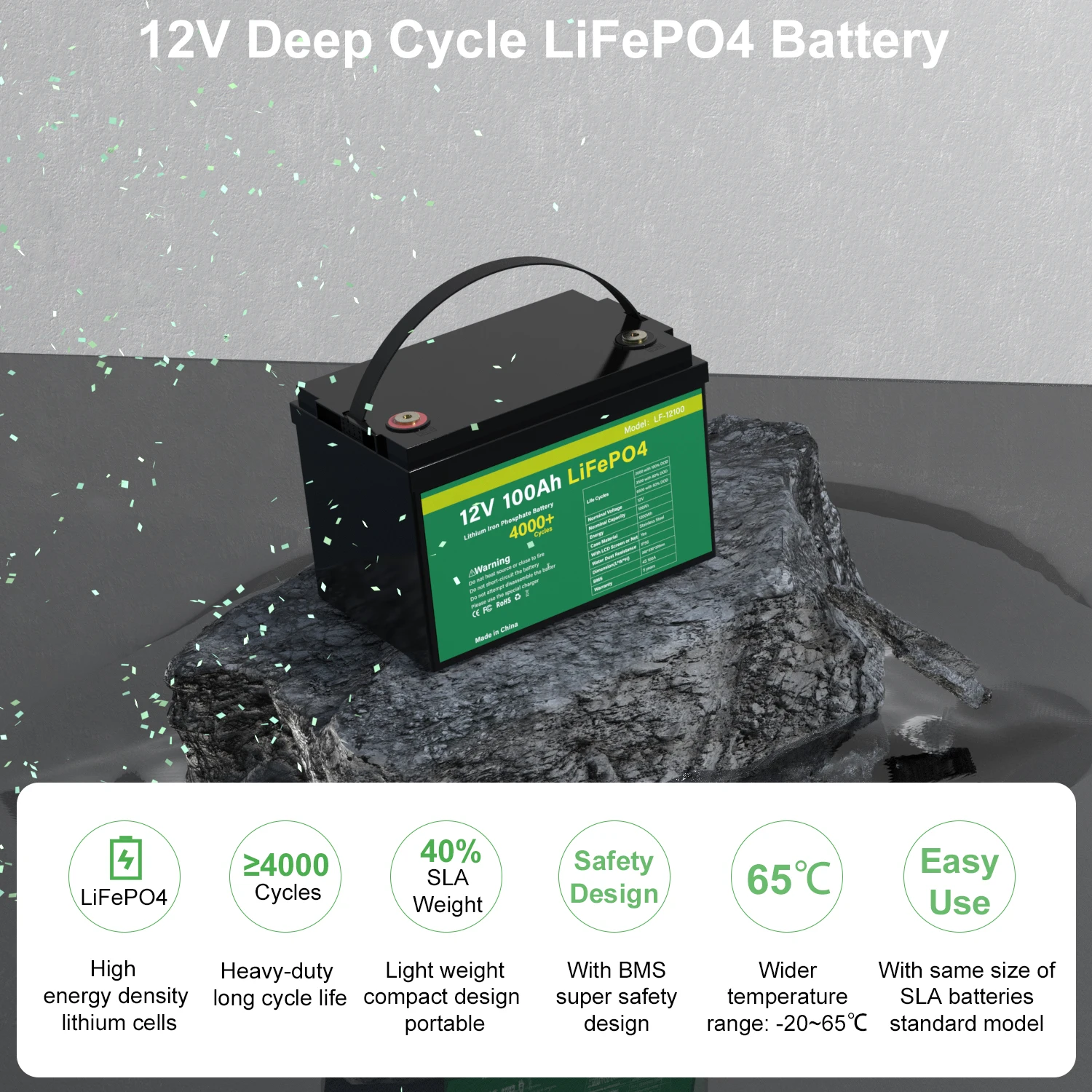 Литий-железо-фосфатная батарейка 12 В 100 Ач | Электроника