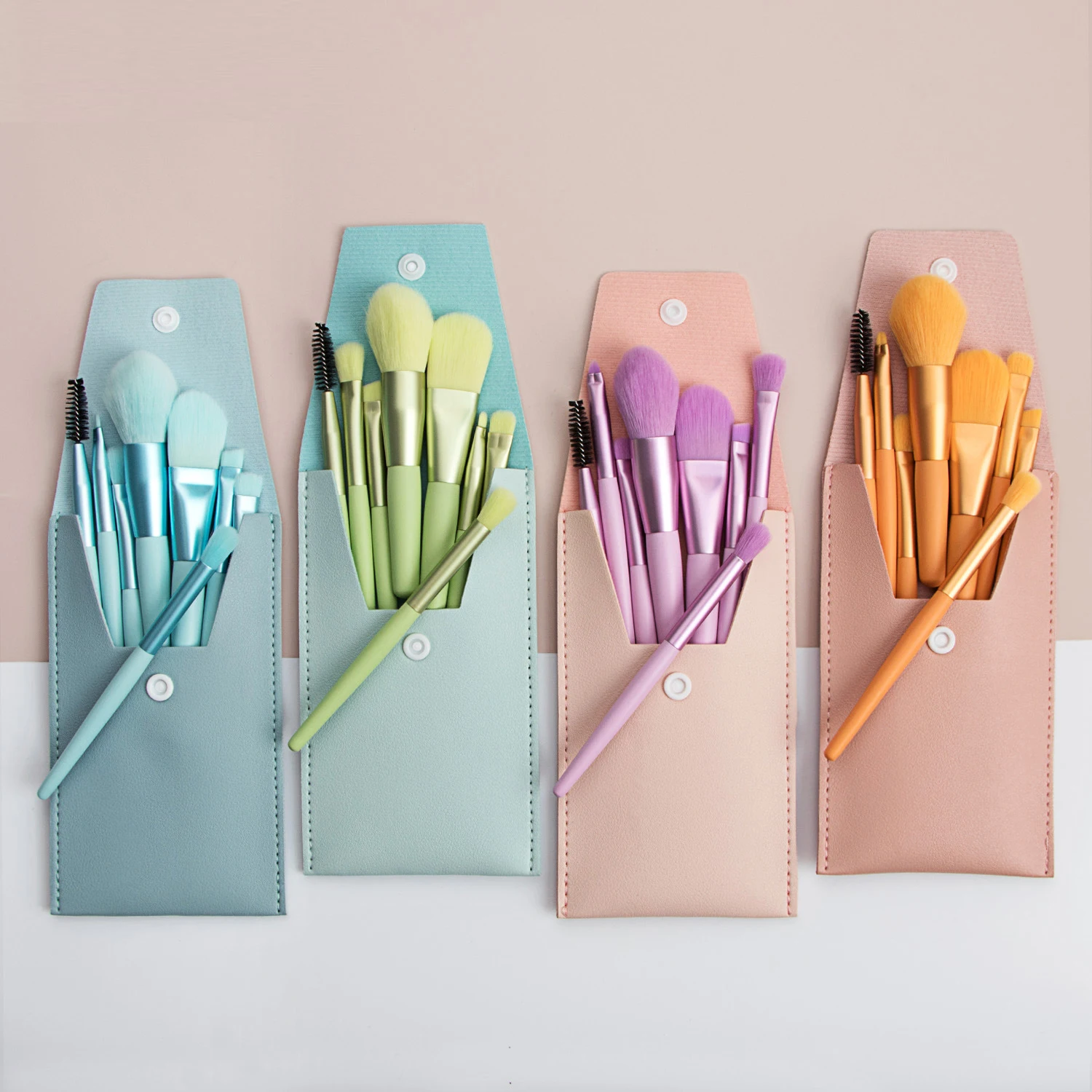 

8 Pcs Mini Travel Portable Soft Makeup Brushes Set Eye Shadow Foundation Powder Eyelash Lip Concealer Blush Make Up Brush Set