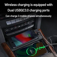 15W Car QI Wireless Mobile Phone Charger Cigarette Lighter For Benz W212 E-Class E260 E300 2012 2013 2014 2015 Auto Parts