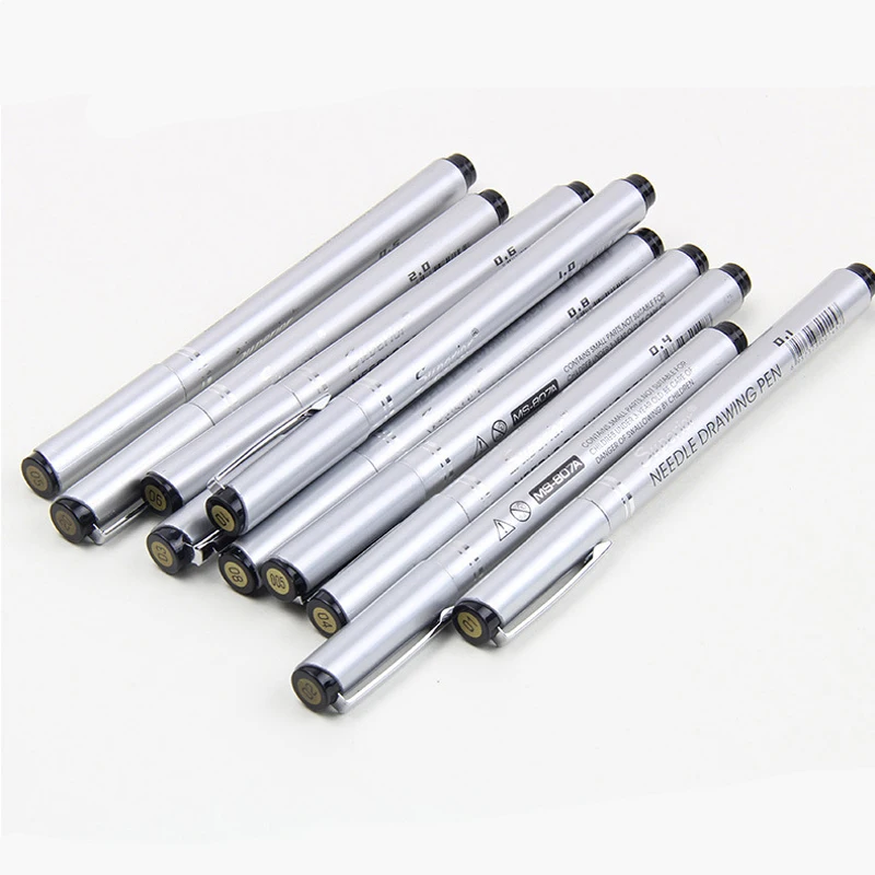 Превосходные 10 шт. иглы тонкая фотография водостойкий пигмент маркер для