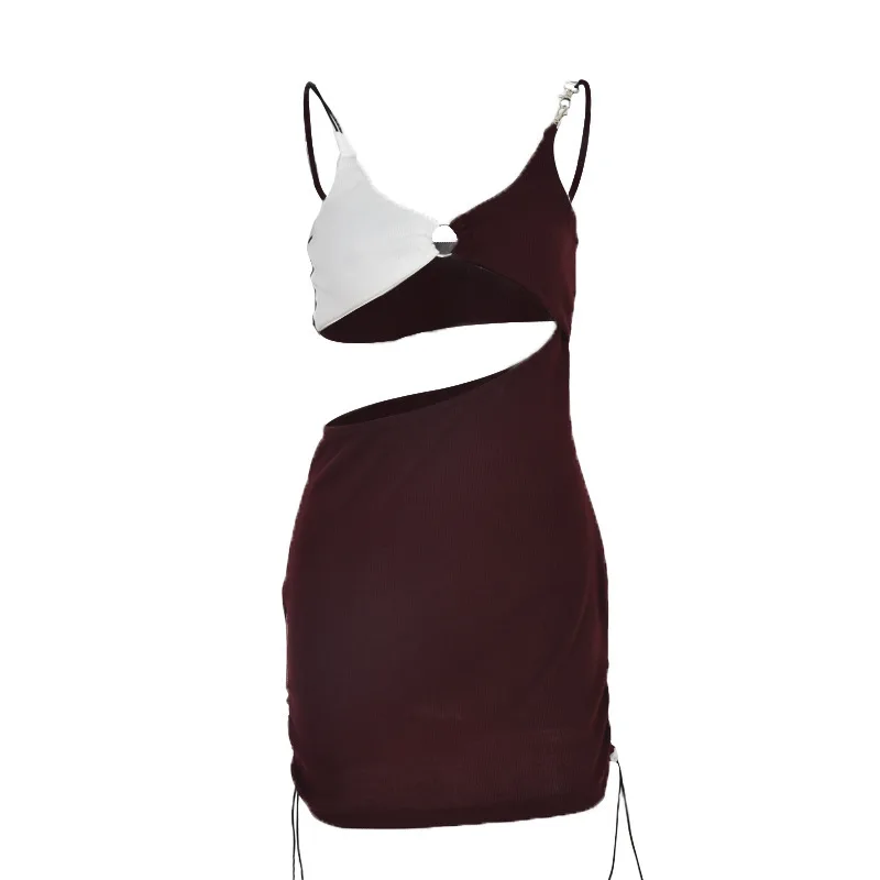 

Sexy V-Neck Dresses Patchwork Women Clothes Mini Dress Summer Female Pencil Summer Dresses Ladies Sundresses