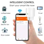 Для Tuya Zigbee штепсельная вилка европейского стандарта WI-FI Беспроводной удаленный сокет смарт-таймер голос Управление дома огнезащитной PC умный дом Мощность разъем