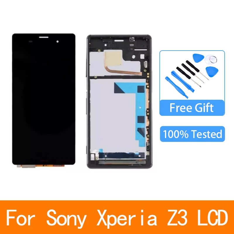 

Оригинальный дисплей 5,2 ''для Sony Xperia Z3 D6603 D6633 D6653 L55T ЖК-дисплей с сенсорным экраном дигитайзер в сборе с рамкой
