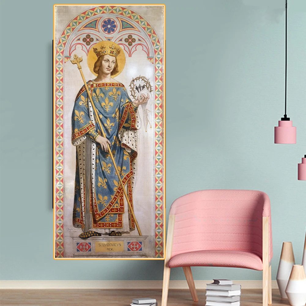 Citon Ingres 》 Saint Louis King of France картина маслом на холсте всемирно известная современное