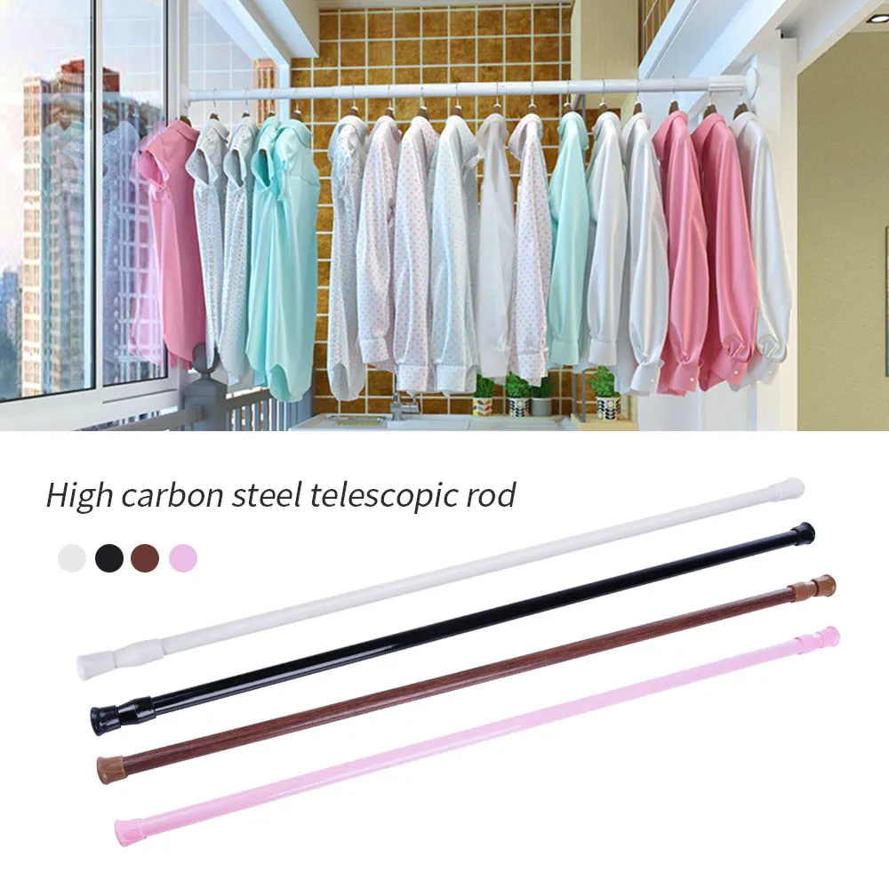 

Multifunctional Adjustable Bathroom Shower Curtain Rods Mental Voile Extendable Tension Telescopic Pole Rod Bedroom Kitchen