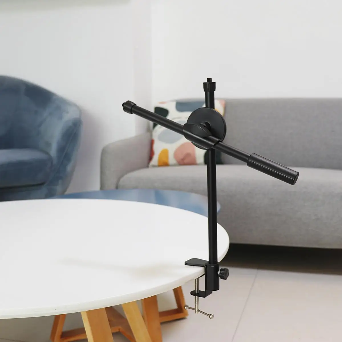 microphone stand mic stand desk microphone bracket phone tripod boom arm adjustable 38 14 inch screw live equipments free global shipping