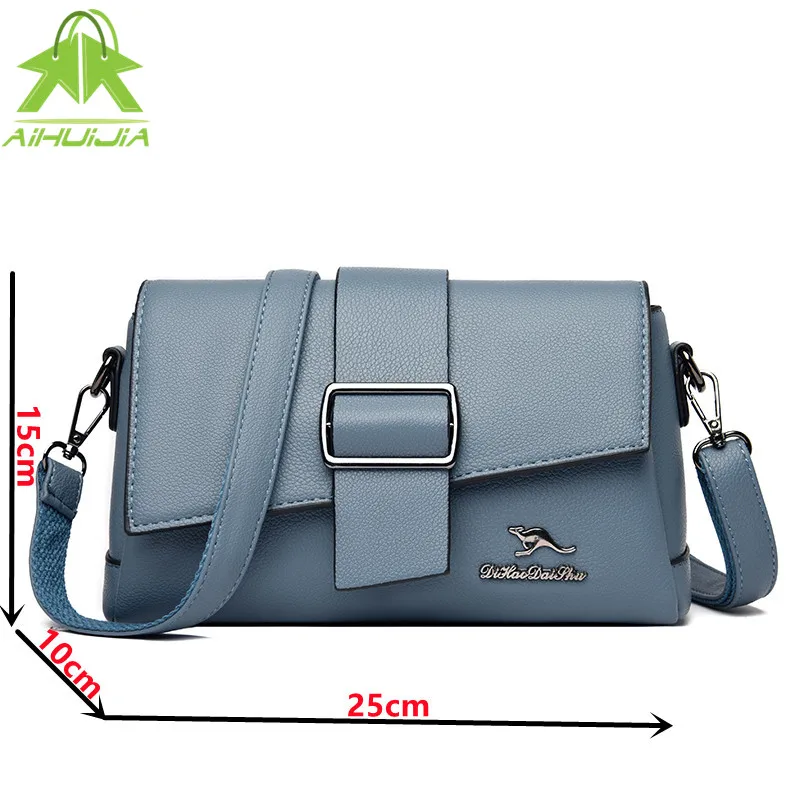 

High Quality Pu Leather Solid Color Handbag For Women Luxury Designer Shoulder Bag New Fashion Clamshell Female Messenger Bags