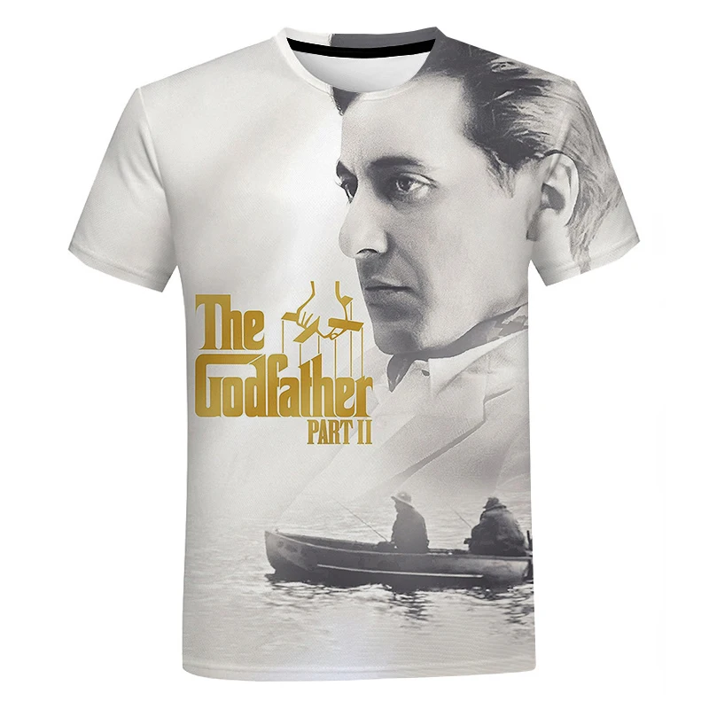 

2021 Classic Hot Sale Movie The Godfather 3D Print T-Shirt Fashion Harajuku Cool Unisex Casual Short Sleeve Streetwear Tops