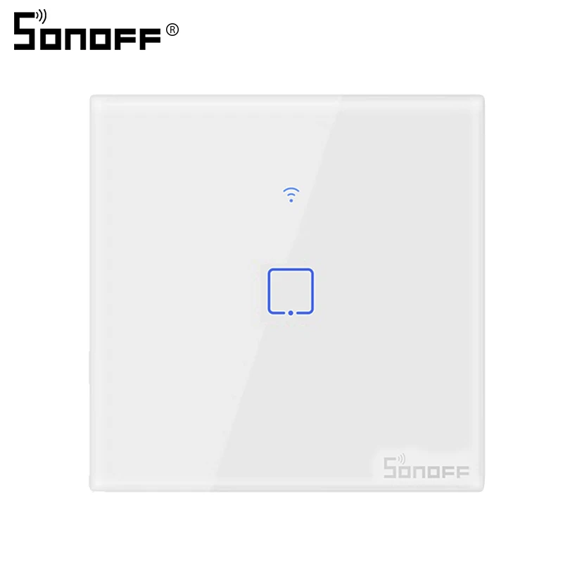 SONOFF T2 EU 1C Умный светильник SONOFF T2 EU/US/UK TX, настенный выключатель, панель сенсорного/Wifi/433 mhz/Eweilink/RF/APP, беспроводной пульт дистанционного управления Google Home - Комплект: SONOFF T2 EU 1C