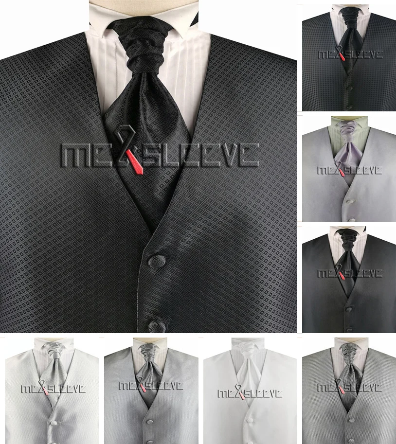 Бесплатная доставка мужской костюм жениха смокинг жилет (жилет + галстук