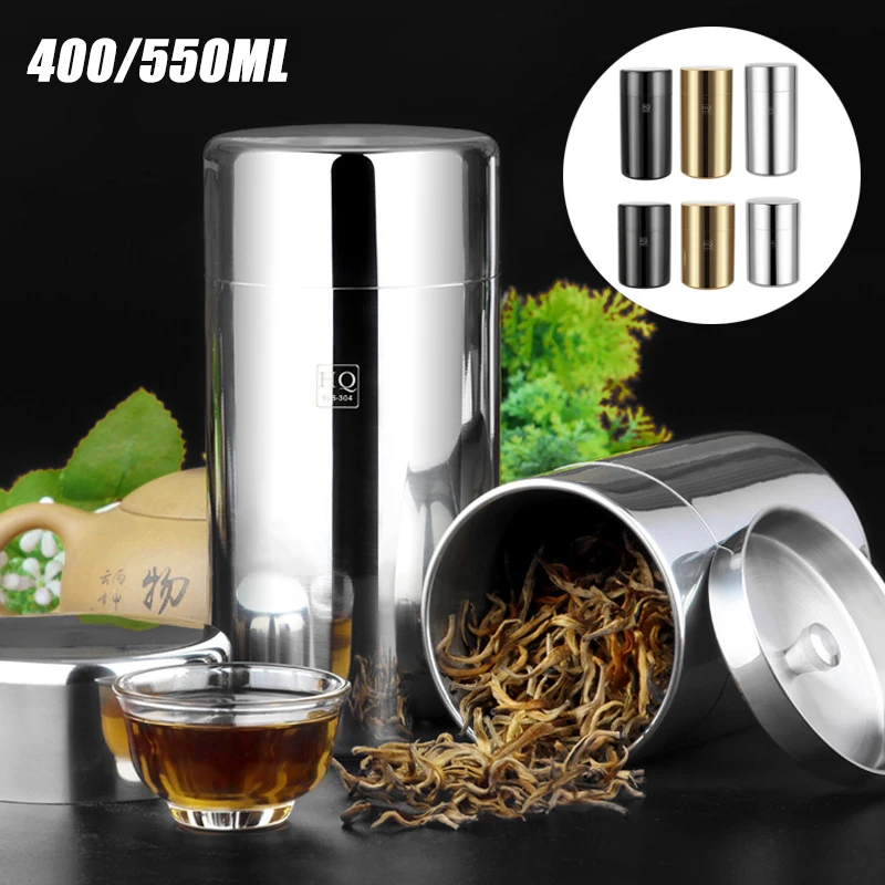 

Portable Stainless Steel Tea Cans Small Sealed Cans Storage Box Household Moisture-proof Metal Tea Cans