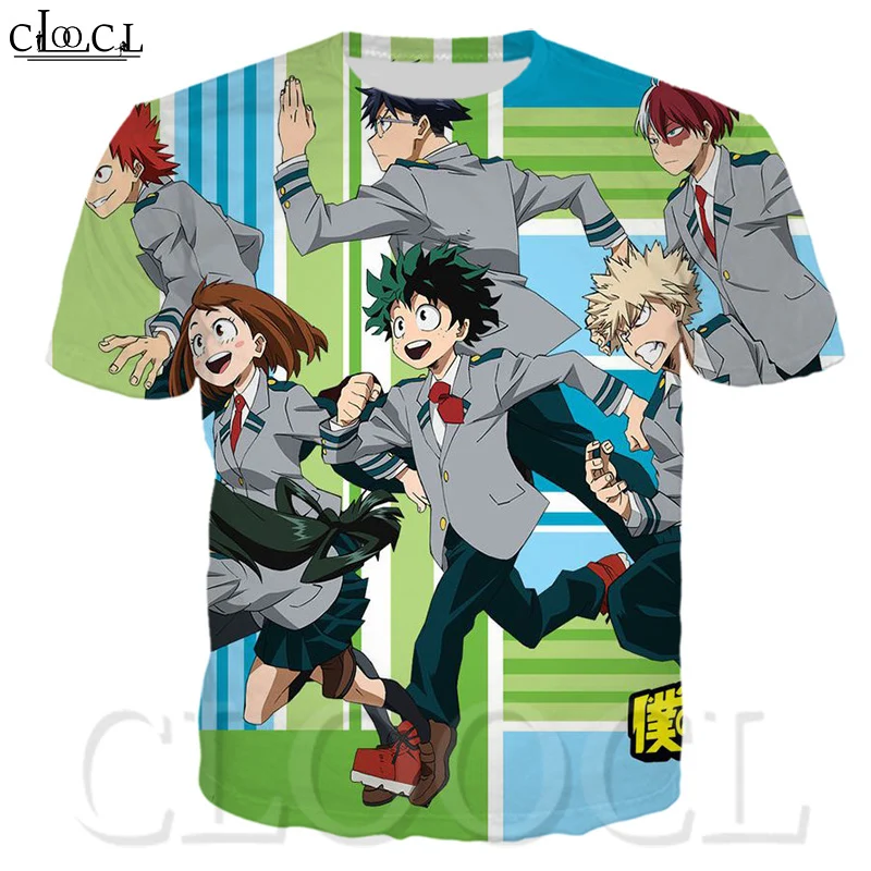 Мужская футболка CLOOCL Повседневная с коротким рукавом в стиле японского аниме My