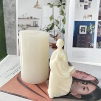 devout prayer body silicone candle mold for diy handmade aromatherapy candle plaster ornaments soap mould handicrafts making