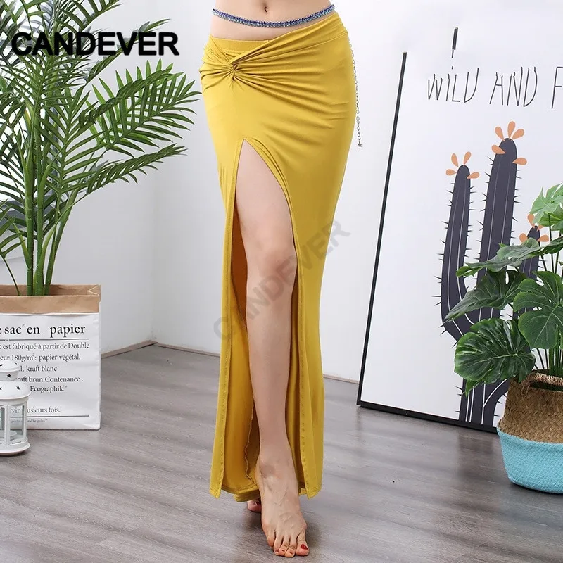 Женский костюм для танца живота в восточном стиле юбка с разрезом на бедрах