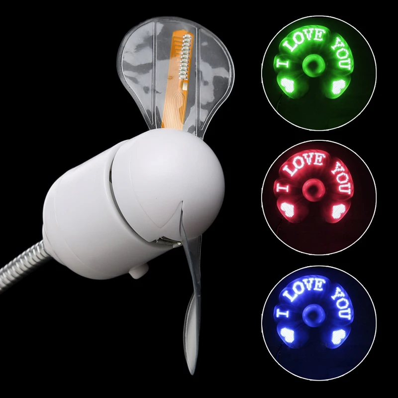 USB LED Light Flexible Fan Cooling DIY Program Editable Message For PC Laptop | Бытовая техника