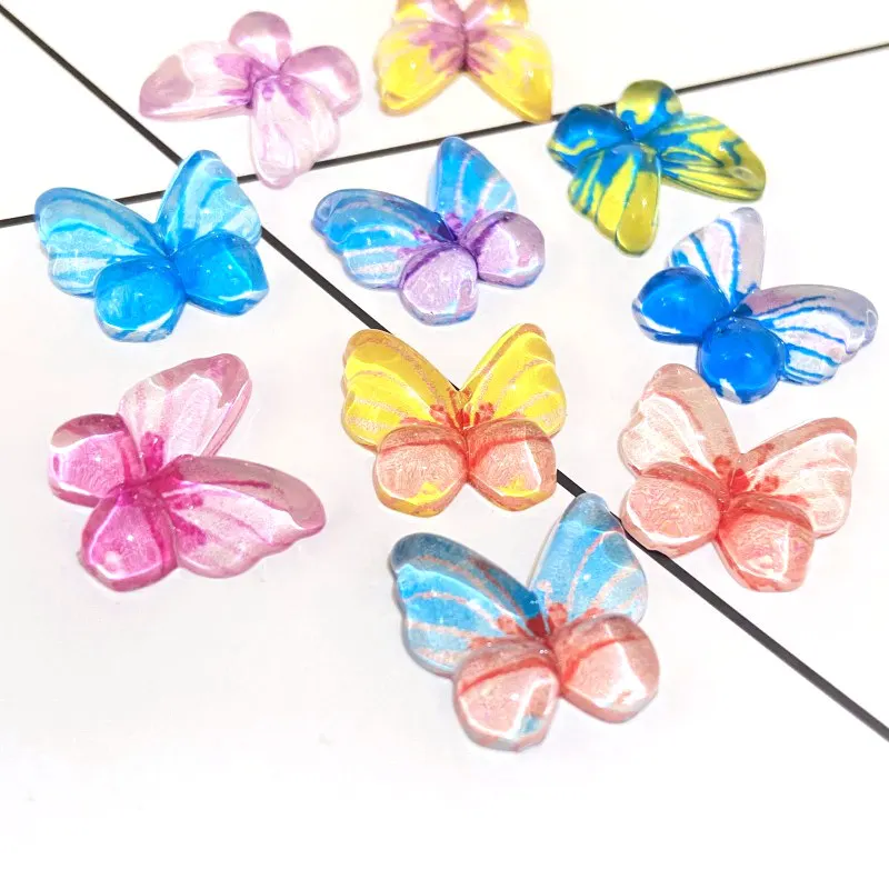 

10 Color Mixed 3D Butterfly Planar Resin Patches Scrapbooking Ornament Crafts Home Decorations Supply DIY Accessories 20Pcs