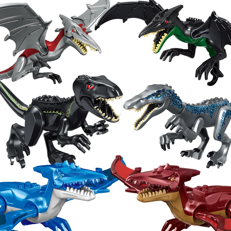 

Dinosaur World Building Blocks Kid Assemble Toys Bricks Dinosaur Toy Pterosaurs Heavy Claw Dragon Figures Model Toy For Boy Gift