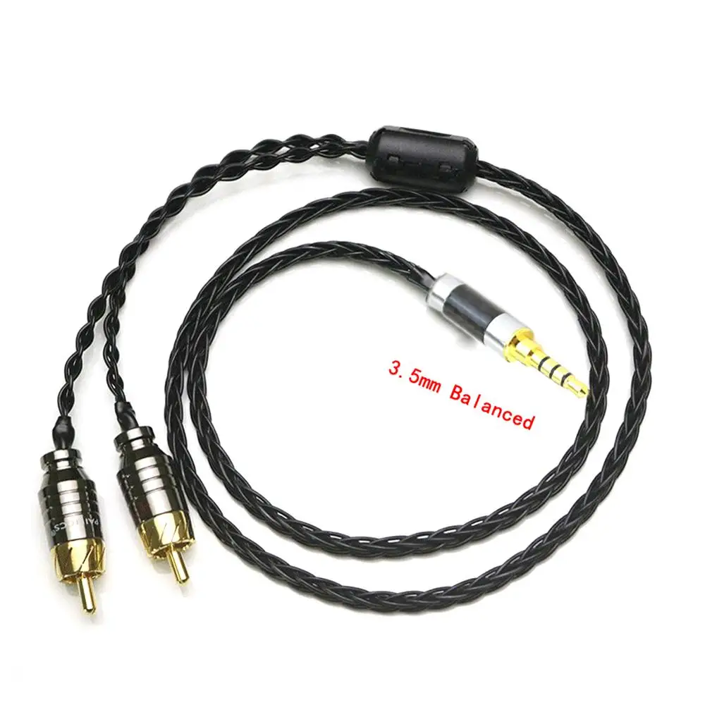 TOP-HiFi 2 5/3 5/4 4 мм сбалансированный штекер к RCA штекерному аудиоадаптеру кабель 7N OCC