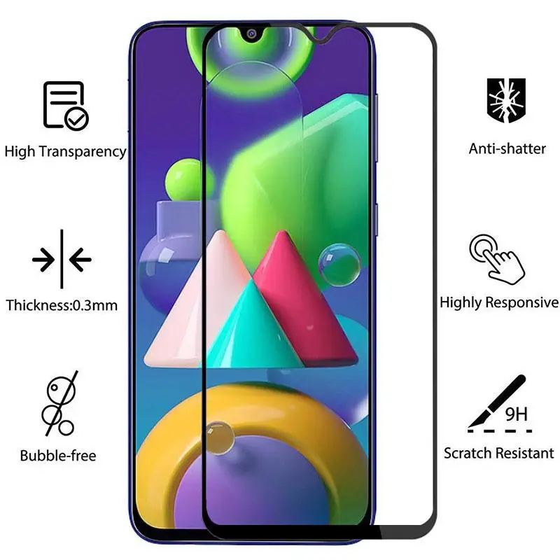 

Screen Protector For Samsung M31 M51 M21 Galaxy A51 Glass A50 A 50 51 A71 A20 s A20E A31 A41 A21S A01 A70 A20S Protective Glass