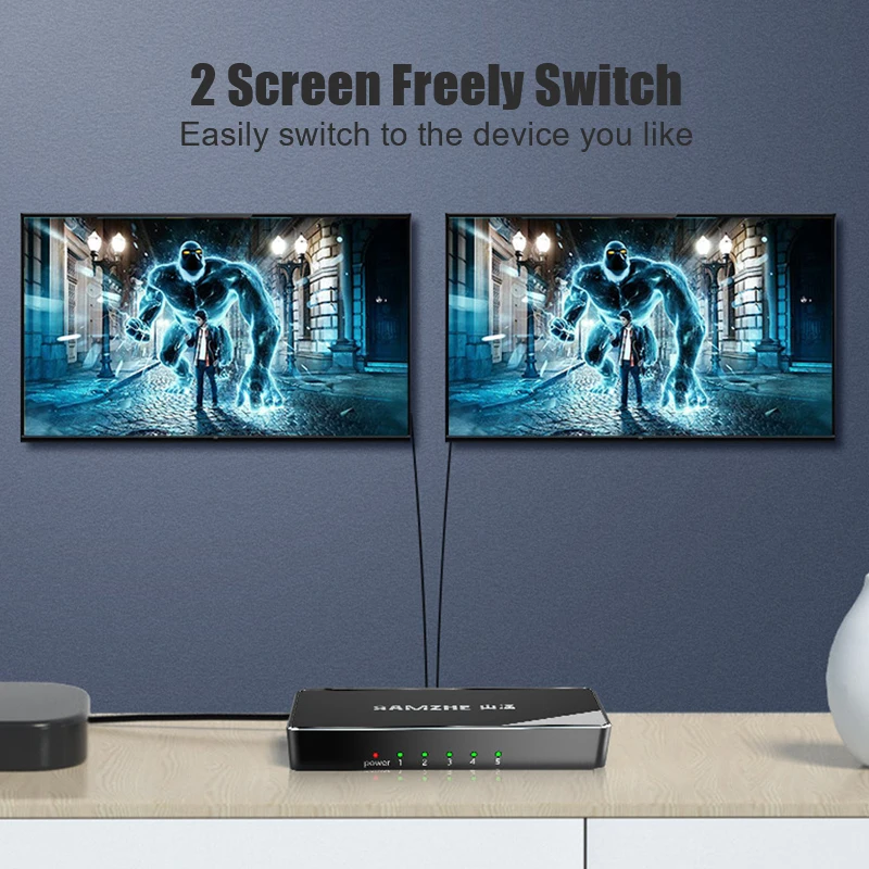 SAMZHE 4K * 2K HDMI сплиттер коммутатор 3 порта вход 1 выход адаптер для компьютерного