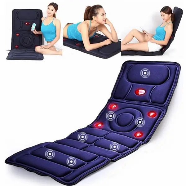 

8 in1 mode Collapsible Full-body Massage Mattress Automatic heating Multifunction Far Infrared vibration Massager Cushion