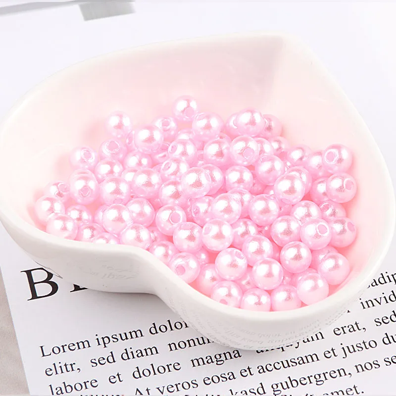 New36-500Pieces 3/4/5/6/8 мм Цвет Прямые рваные имитация жемчуга DIY Ручной работы Бусины Из Бисера Материал для колье и сумки аксессуары