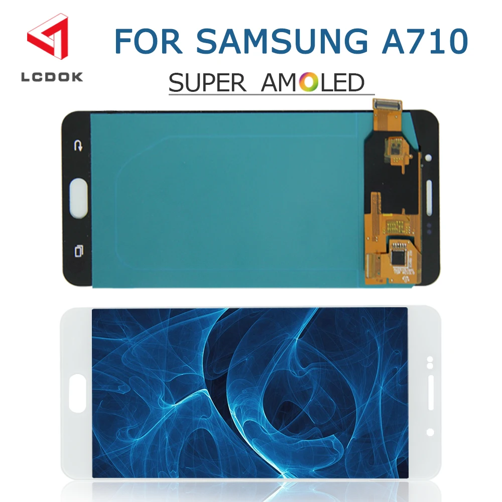 Супер AMOLED дисплей для Samsung Galaxy A7 2016 A710 A710F A710M A7100 ЖК кодирующий преобразователь