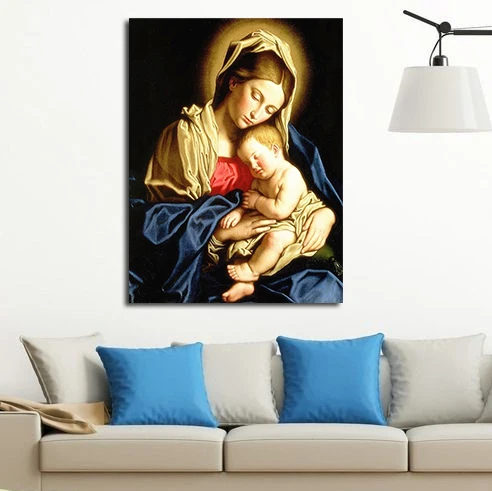 5D алмазная живопись полная картина религиозная серия Богородицы Алмазная мозаика распродажа круглая