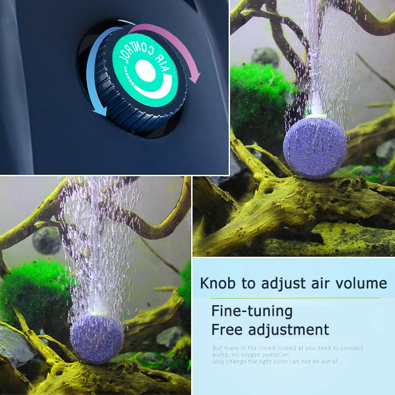 Воздушный насос SOBO для аквариума бесшумная Регулируемая помпа кислорода и 8 Вт 12