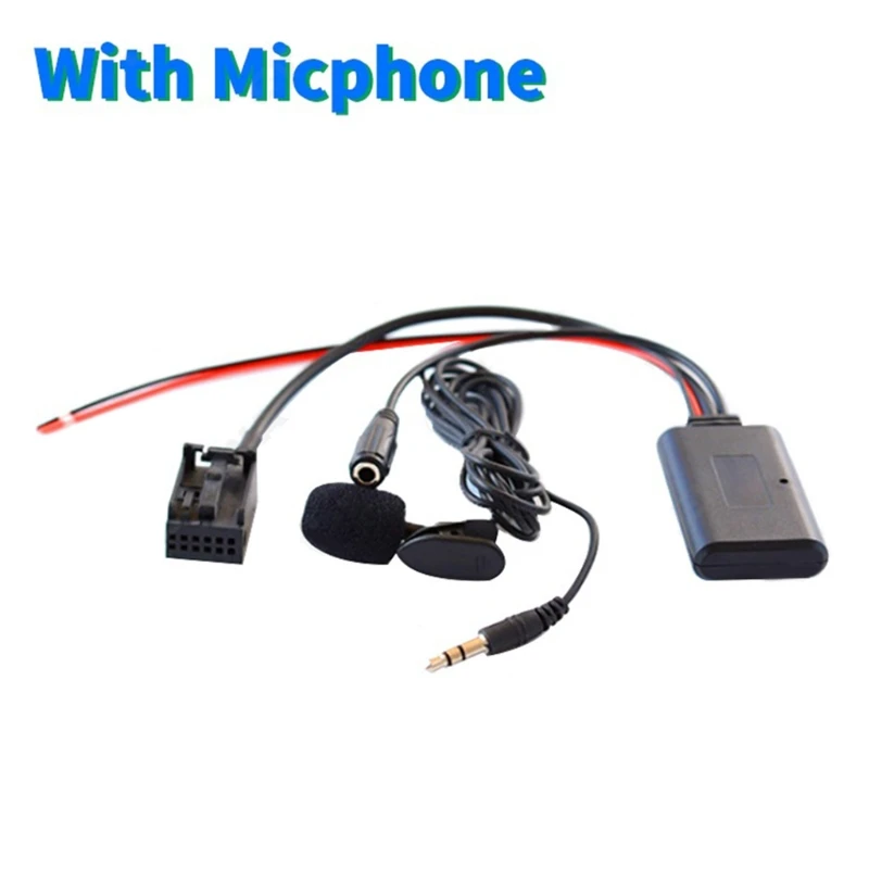 

6000CD Bluetooth Audio AUX Input Adapter Smartphone Calling Handsfree Microphone Cable for Fo rd focus With microphone