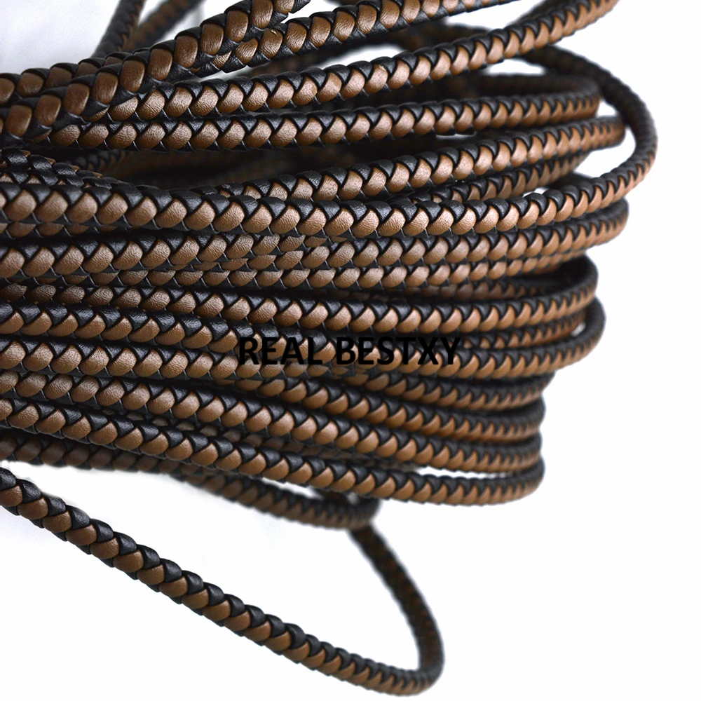 2 м/лот прибл. 6*4 мм черно Коричневые Плетеные Кожаные шнуры для браслетов