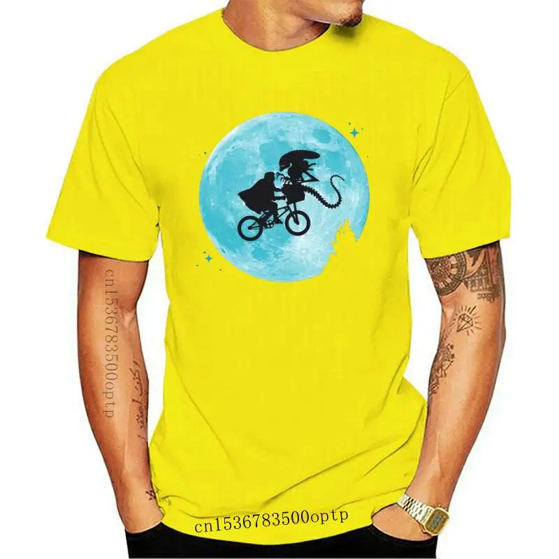 Новые мужские футболки E.T. Мужская Прозрачная Футболка с принтом 100% хлопок |