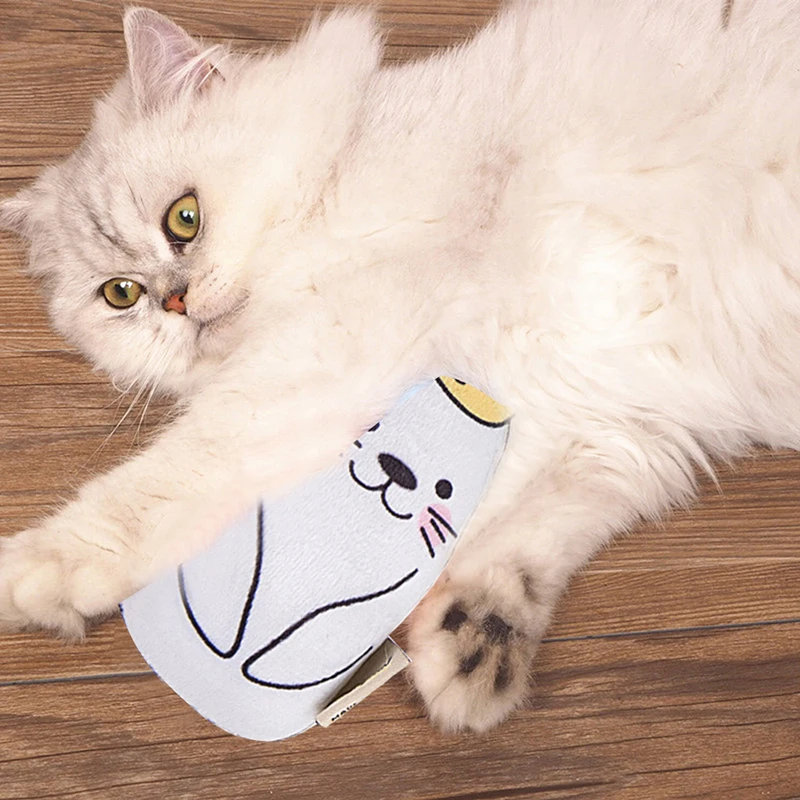 

Cat Toys Catnip Pillows Indoor Adorable Plush Animal Face Ice Cream Shape Safe Teething Chew Interaction Toys For Cat