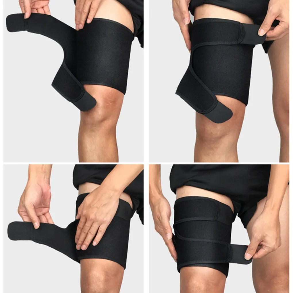 

Outdoor Sports Leg Support Brace Thickened Leggings Self-heating Knee Pads Basketball Sport Compression Adjustable Thigh Brace