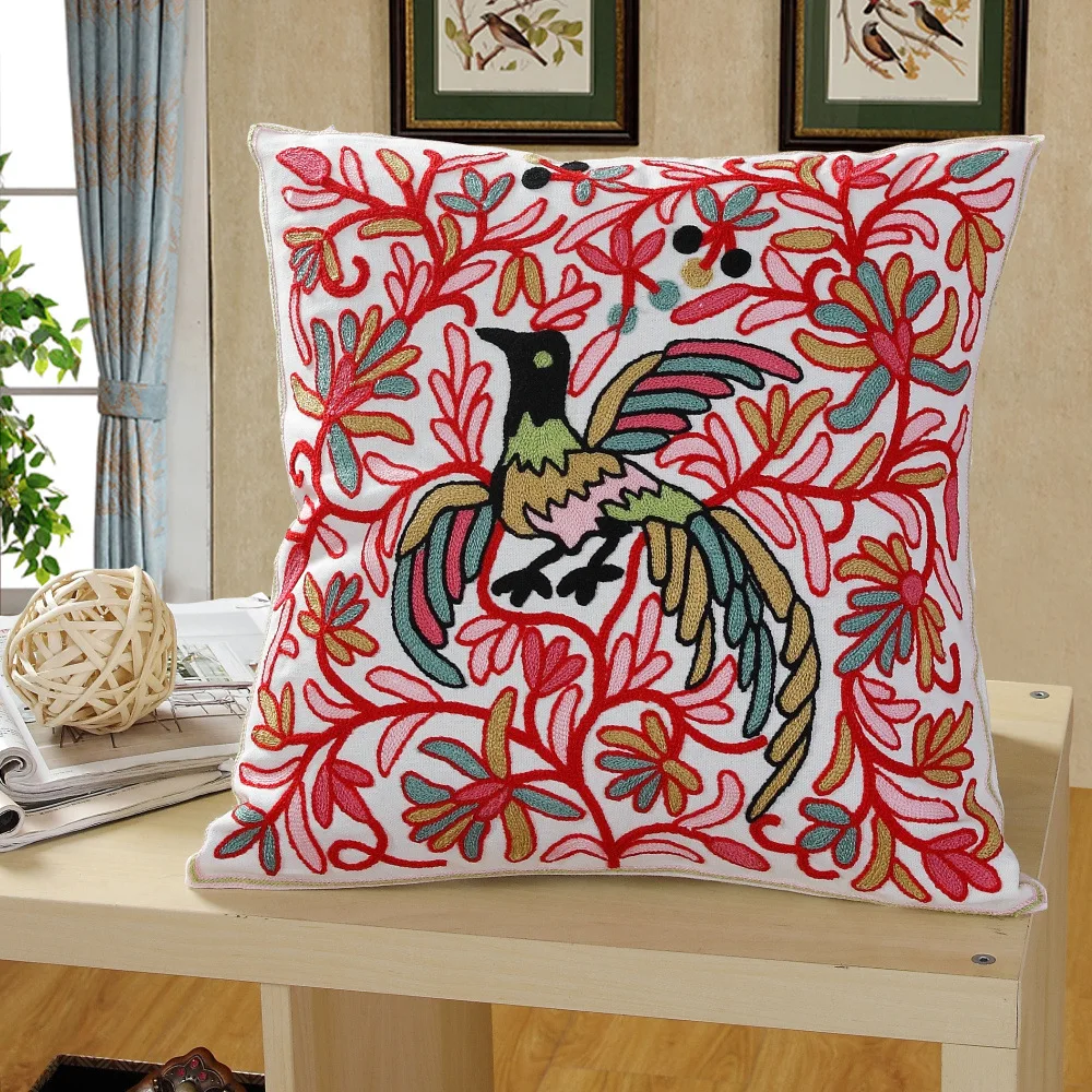 

Embroidery Pillowcase Cotton Canvas Cushion Cover Noridc Decorative Pillowcase Russia Sofa Cushion Crochet Embroidery Cover