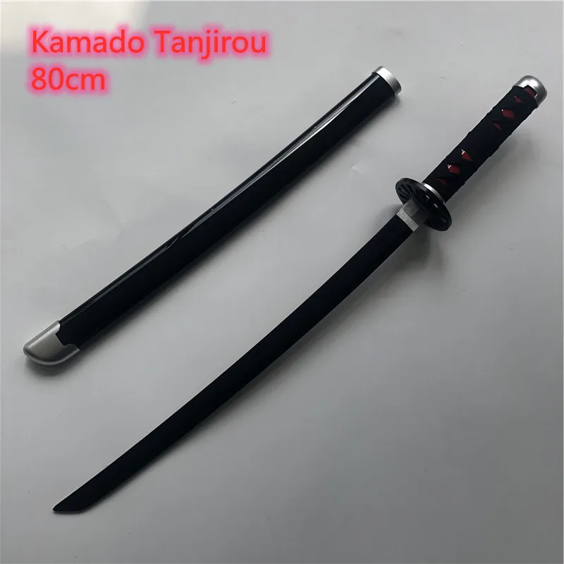 

1:1 киметасу no Yaiba меч оружие убийца демонов Kamado Tanjirou косплей меч ниндзя нож Дерево аниме оружие Prop 80 см